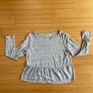 Madewell Linen Babydoll Long sleeved Blouse